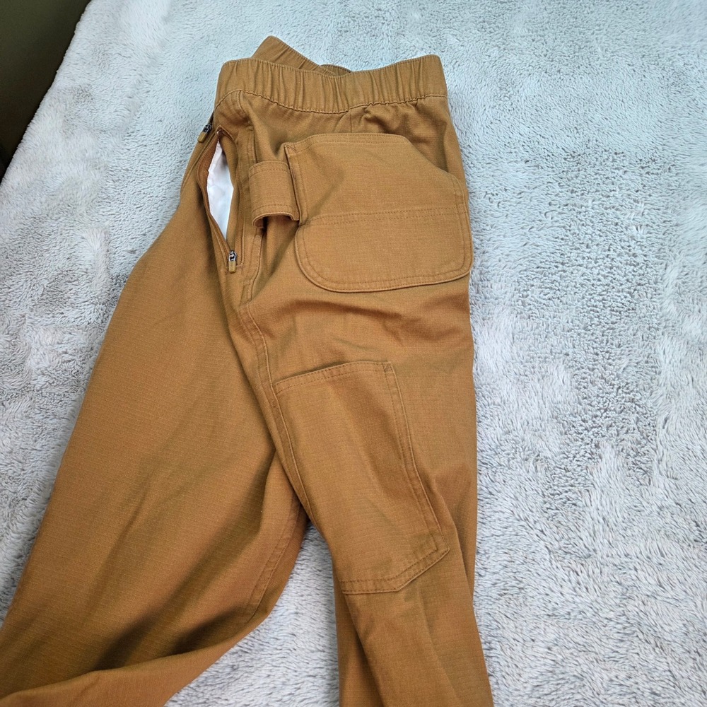 Carhartt Relaxed Fit Canvas Jogger Pants Womens M Reg Elastic Waist Utility Brn - Picture 9 of 13